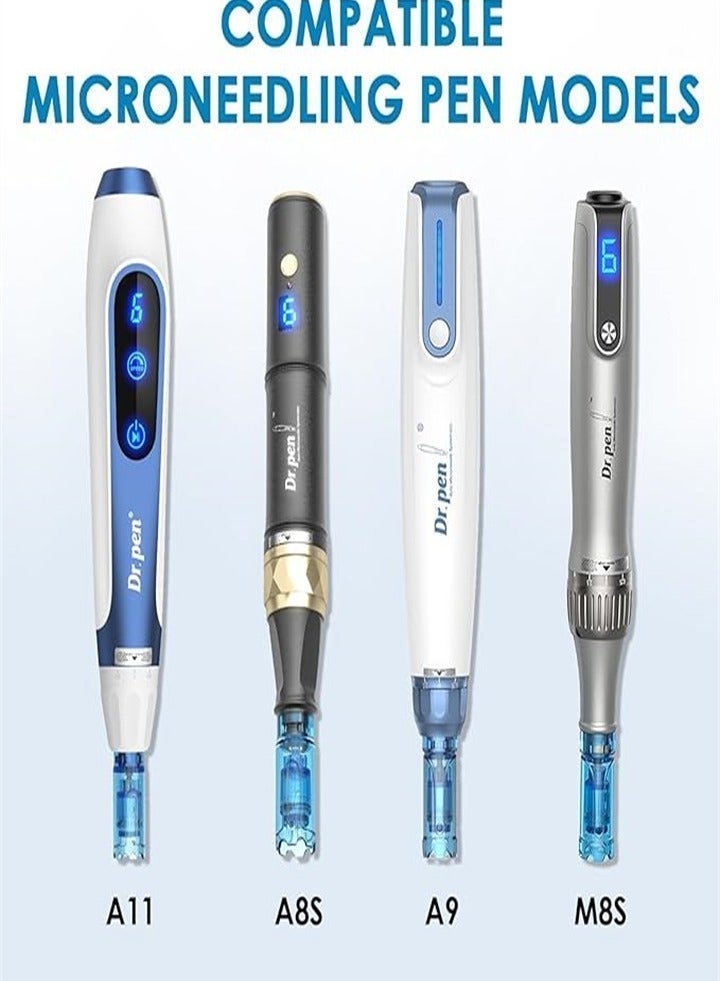 دي آر. بن عبوة من 10 خراطيش حبر إبرة قلم Dr.Pen Microneedle - متوافقة مع طرازات Dr.Pen A9 وA11 وA8S وM8S، قطع غيار يمكن التخلص منها مع حربة (نانو-R دائري) - Image 4